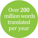 Over 200 millon words be translated per year in Angel Translation Agency